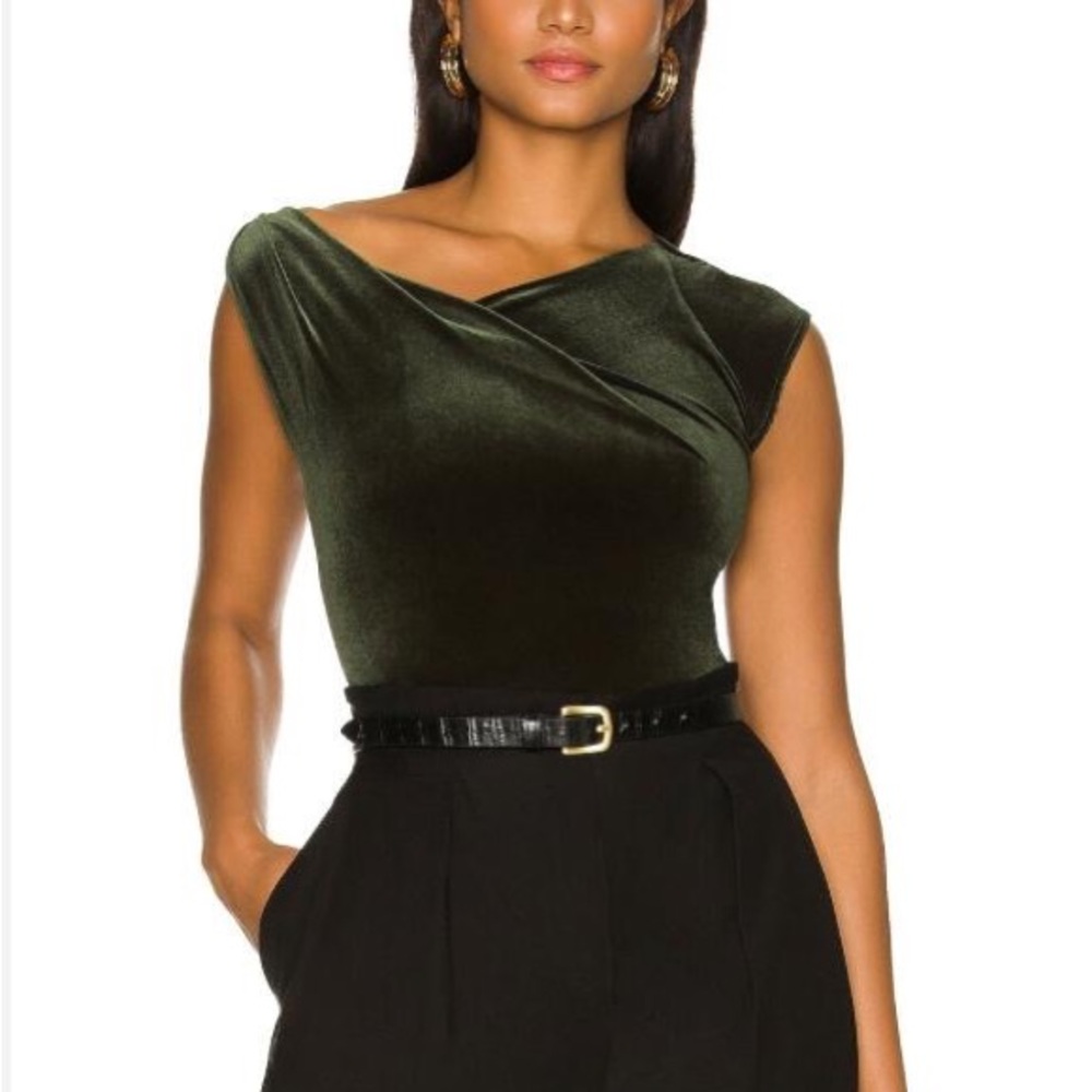 Alix NYC Tyler Bodysuit in Moss Size L